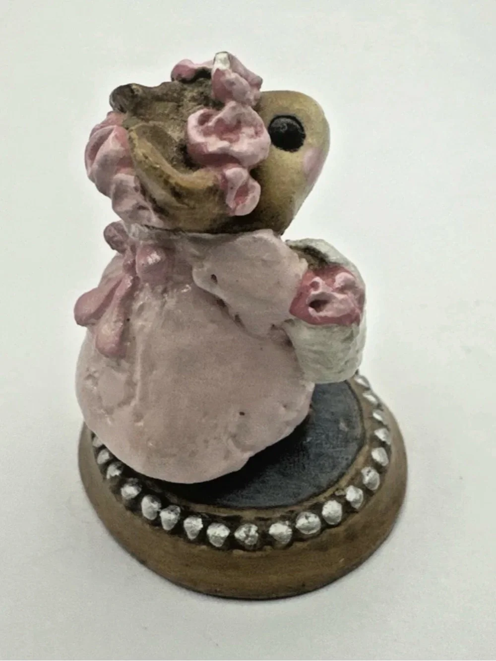 Wee Forest Folk C-6 Flower Girl 1988 Pink Dress Flowers WFF Annette Peterson